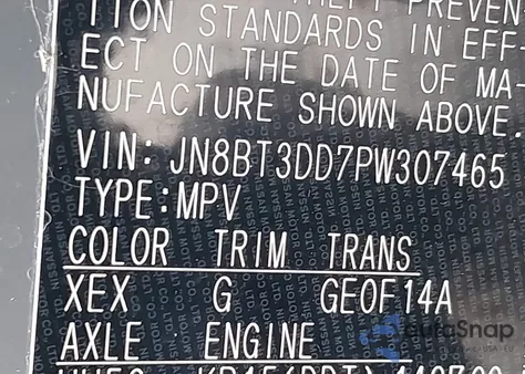 2023 Nissan Rogue Platinum Intelligent Awd z USA, uszkodzony, nr VIN JN8BT3DD7PW307465